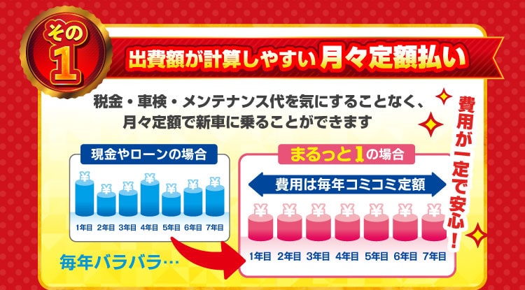出費額が計算しやすい月々定額払い